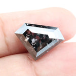 5.63 Ct White and Black Pentagon Cut CVD Lab Grown Diamond Loose Stone for Custom Jewelry Design
