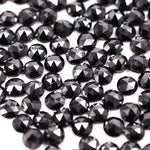 Natural fancy black rose cut diamond loose stone ethical black diamond for custom ring pendant jewelry gift
