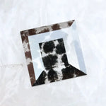 Unique 3.79 Ct Salt & Pepper CVD Diamond, Square Cut Loose Stone Perfect for Ring Design