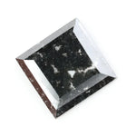 Square cut lab-grown diamond with exceptional clarity and brilliance, perfect for engagement rings, showcasing sustainable and ethical craftsmanship.