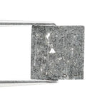 Square cut lab-grown diamond with exceptional clarity and brilliance, perfect for engagement rings, showcasing sustainable and ethical craftsmanship.