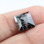 Unique 3.79 Ct Salt & Pepper CVD Diamond, Square Cut Loose Stone Perfect for Ring Design