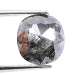 1.84 Ct cushion cut gray black diamond loose stone with deep tone and elegant sparkle
