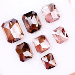 Fancy brown emerald cut lab grown diamond loose stone, octagon step cut for custom engagement ring and fine jewelry