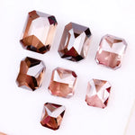 Fancy brown emerald cut lab grown diamond loose stone, octagon step cut for custom engagement ring and fine jewelry