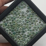 green color round diamond engagement ring, brilliant cut round diamond