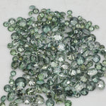 green color round diamond engagement ring, brilliant cut round diamond