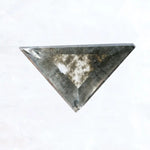 2.31 Ct Triangle Cut Salt & Pepper CVD Lab Grown Diamond Loose Stone for Custom Jewelry