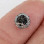 fancy 1.49ct diamond fancy blackish -grey colored diamond round polised diamond for jewelry fine