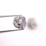 Gray Stud Diamond Matching rough gray diamond pair with natural uncut crystal texture