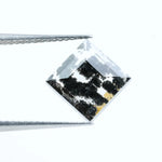 2.59 Ct Square Cut Salt & Pepper CVD Lab Grown Diamond loose stone for necklace design.
