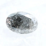 5.39 Ct Salt & Pepper Oval Cut CVD lab grown diamond loose stone for custom jewelry