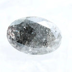 5.39 Ct Salt & Pepper Oval Cut CVD lab grown diamond loose stone for custom jewelry