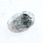 5.39 Ct Salt & Pepper Oval Cut CVD lab grown diamond loose stone for custom jewelry