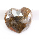 0.91 Ct heart cut brown natural diamond loose stone with brilliant sparkle for engagement ring or custom fine jewelry