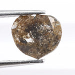 0.91 Ct heart cut brown natural diamond loose stone with brilliant sparkle for engagement ring or custom fine jewelry