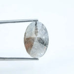 5.39 Ct Salt & Pepper Oval Cut CVD lab grown diamond loose stone for custom jewelry