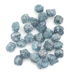 natural blue rough diamond with a raw uncut diamond for engagement jewelry