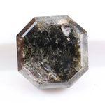 1.31 Ct natural Asscher cut black diamond loose stone with step-cut facets, ideal for custom engagement ring jewelry