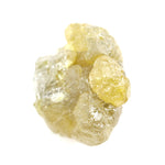 1.23-carat yellow raw diamond in its natural rough form, suitable for a gold band ring setting.