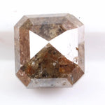 1.42 Ct Asscher cut brown natural diamond loose stone with step facets, ideal for custom engagement ring jewelry
