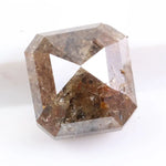 1.42 Ct Asscher cut brown natural diamond loose stone with step facets, ideal for custom engagement ring jewelry