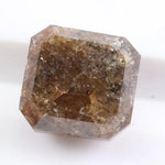 1.42 Ct Asscher cut brown natural diamond loose stone with step facets, ideal for custom engagement ring jewelry