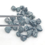 natural blue rough diamond with an uncut raw diamond for jewelry supply