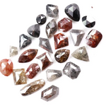 7.62 Ct natural rustic brown and grey diamond lot with mix shape rose cut loose diamonds for handmade jewelry and custom rings