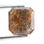 1.42 Ct Asscher cut brown natural diamond loose stone with step facets, ideal for custom engagement ring jewelry