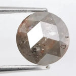 1.75 ct round cut grey and brown natural diamond with refined earthy tones and elegant brilliance, loose luxury stone ideal for custom jewelry and bespoke ring designs
