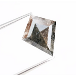 2.02 Ct kite cut black natural diamond with bold geometric shape and deep color for unique luxury jewelry