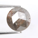 1.75 ct round cut grey and brown natural diamond with refined earthy tones and elegant brilliance, loose luxury stone ideal for custom jewelry and bespoke ring designs