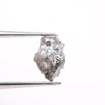rough grey diamond crystal with real diamond rock natural look natural rough diamond