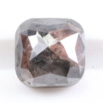 1.40 Ct natural cushion cut black diamond loose gemstone with deep opaque color, ideal for engagement ring or custom jewelry