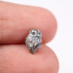 rough grey diamond crystal with real diamond rock natural look natural rough diamond