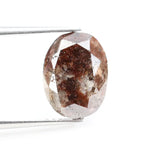 3.50 Ct oval cut brown natural diamond with warm tone and brilliant sparkle for rare statement jewelry