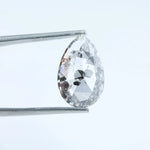 3.49 Ct Fancy Pear Cut Salt & Pepper Lab Grown Diamond Loose Stone for Custom Jewelry