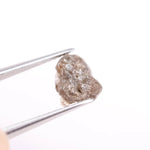 uncut diamond engagement ring with big raw diamond crystal design grey rough diamond
