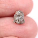 uncut diamond engagement ring with big raw diamond crystal design grey rough diamond