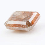 2.97 Ct Red Grey natural radiant cut diamond with rich tone and brilliant sparkle