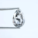 3.49 Ct Fancy Pear Cut Salt & Pepper Lab Grown Diamond Loose Stone for Custom Jewelry