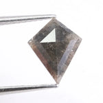 1.30 Ct kite cut gray natural diamond loose stone with elegant faceting, ideal for custom engagement ring or fine jewelry