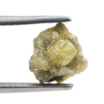 yellow uncut natural diamond with an irregular raw surface, ideal for bespoke jewelry making and creative custom settings.