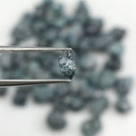 natural blue rough diamond with raw uncut texture for custom jewelry designs