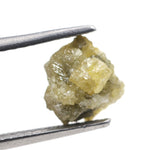 yellow uncut natural diamond with an irregular raw surface, ideal for bespoke jewelry making and creative custom settings.