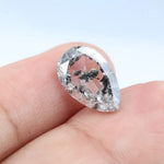 3.49 Ct Fancy Pear Cut Salt & Pepper Lab Grown Diamond Loose Stone for Custom Jewelry