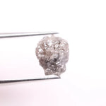 round rough diamond with rough white diamond crystal appearance grey rough diamond