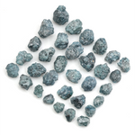 natural blue rough diamond pieces in an uncut loose diamond lot