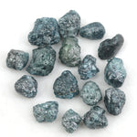 natural blue rough diamond with an uncut raw diamond for jewelry making